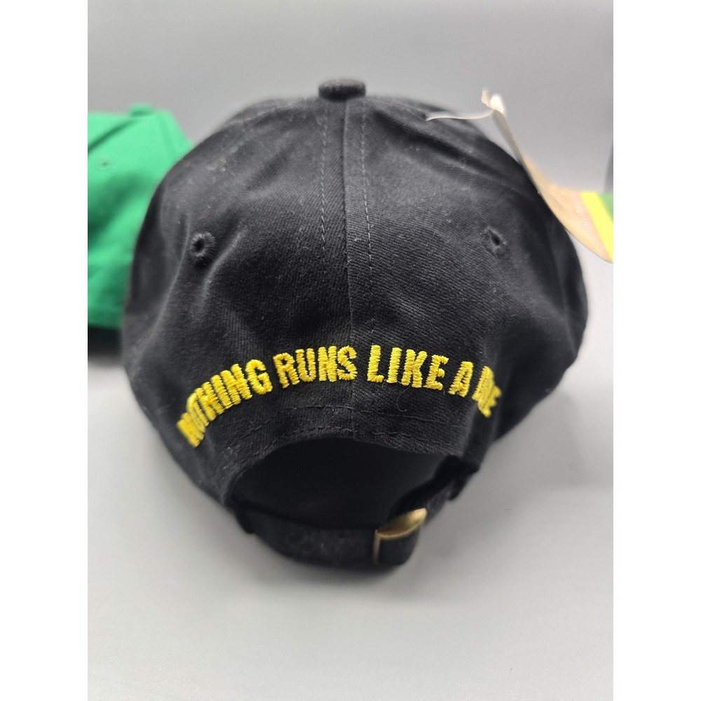 John Deere Baseball Cap Bundle Green and Black Embroidered Logo Hats 2 Pack - Picture 8 of 14